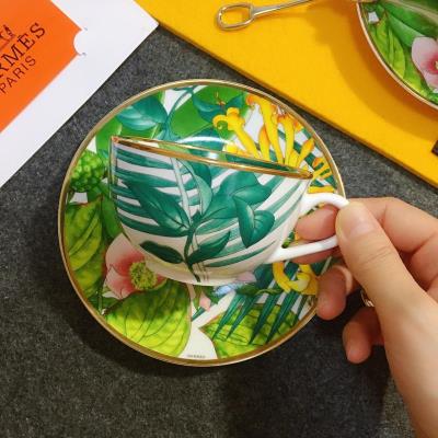 wholesale quality hermes passifolia coffee cup  saucer and spoon 